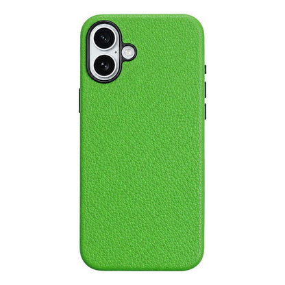 For iPhone 17 Skin Feel PU Vegan Leather Magnetic Phone Case - Bamboo Green - EDA009902104M