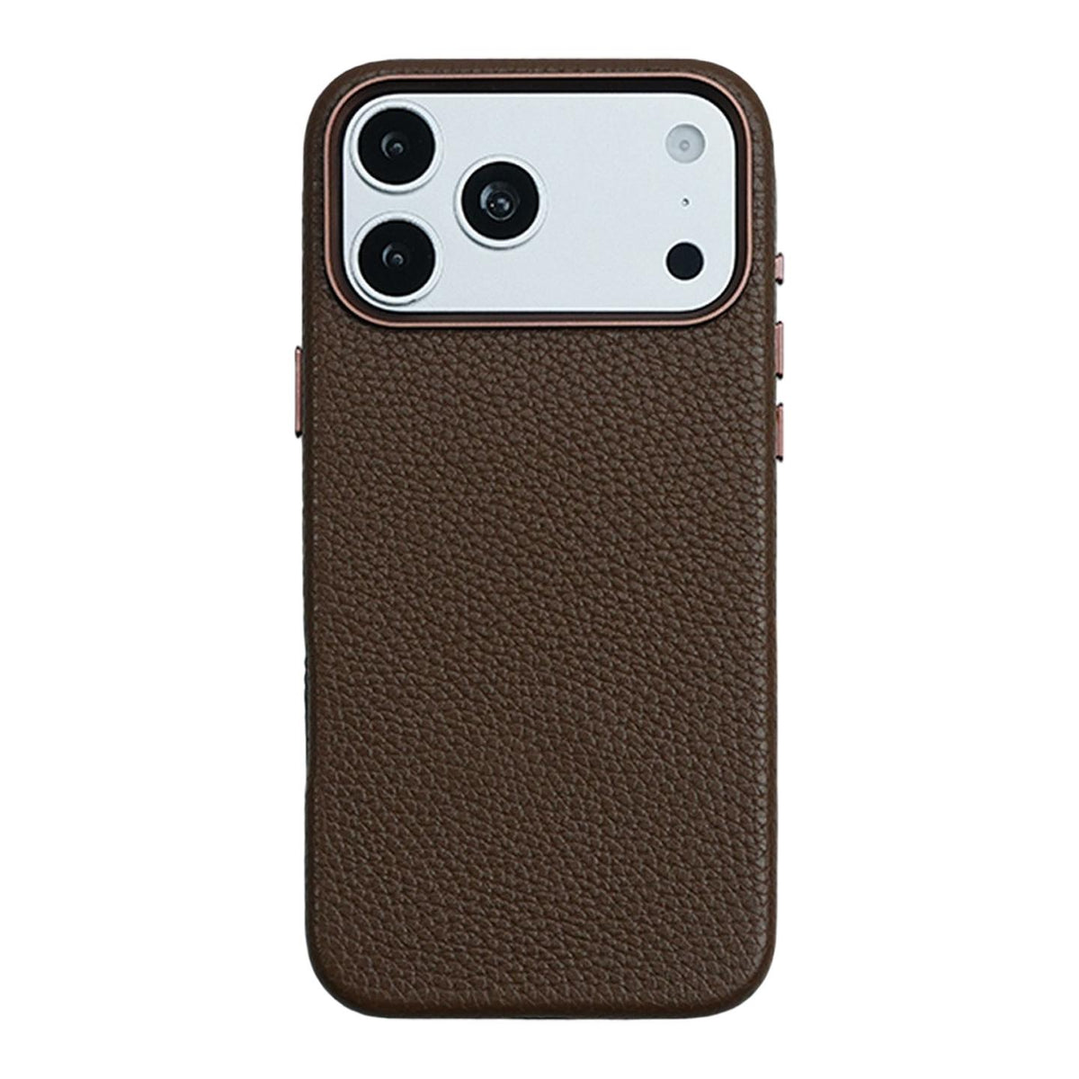 For iPhone 18 Pro / 17 Pro Skin Feel PU Vegan Leather Magnetic Phone Case - Sandalwood Brown - EDA009902105H