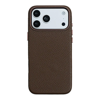 For iPhone 18 Pro / 17 Pro Skin Feel PU Vegan Leather Magnetic Phone Case - Sandalwood Brown - EDA009902105H