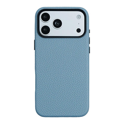 For iPhone 18 Pro / 17 Pro Skin Feel PU Vegan Leather Magnetic Phone Case - Mist-Cyan - EDA009902105J