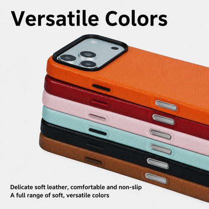 For iPhone 18 Pro / 17 Pro Skin Feel PU Vegan Leather Magnetic Phone Case - Mist-Cyan - EDA009902105J
