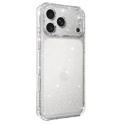 For iPhone 17 Air-cushioned Corners Shockproof IMD Glitter Phone Case - White - EDA009906305C