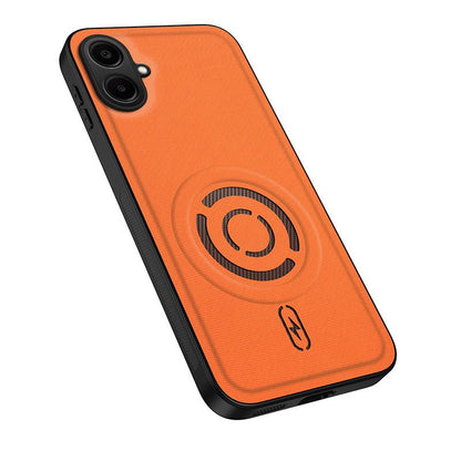 For Galaxy A06 4G WANLONFENG Tech Fabric Texture Magnetic PC Hybrid TPU Phone Case - Orange - EDA009908701A