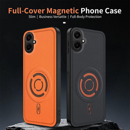 For Galaxy A07 4G WANLONFENG Tech Fabric Texture Magnetic PC Hybrid TPU Phone Case - Black - EDA009908703B