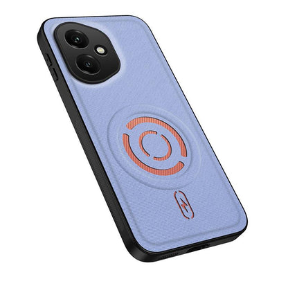For Honor 400 Global 156.5mm WANLONFENG Tech Fabric Texture Magnetic PC Hybrid TPU Phone Case - Blue - EDA009908802D