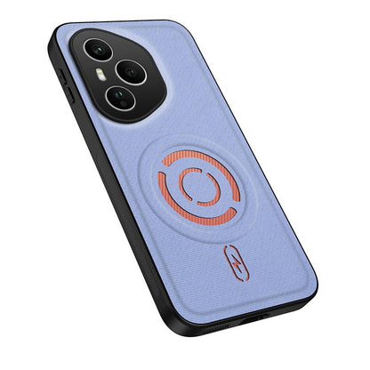 For Honor 400 Pro Global 160.8mm WANLONFENG Tech Fabric Texture Magnetic PC Hybrid TPU Phone Case - Blue - EDA009908804D