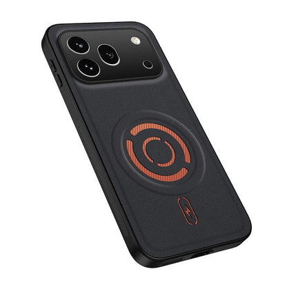 For Honor 600 Pro Global WANLONFENG Tech Fabric Texture Magnetic PC Hybrid TPU Phone Case - Black - EDA009908805B