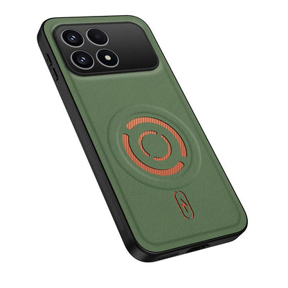 For Xiaomi Poco F8 Pro / Redmi K90 5G WANLONFENG Tech Fabric Texture Magnetic PC Hybrid TPU Phone Case - Green - EDA009909005E