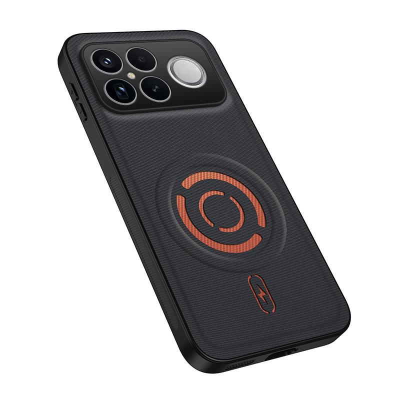 For Xiaomi Poco F8 Ultra/Redmi K90 Pro Max WANLONFENG Tech Fabric Texture Magnetic PC Hybrid TPU Phone Case(Black)