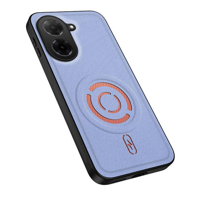 For Redmi A5 4G 171.7mm WANLONFENG Tech Fabric Texture Magnetic PC Hybrid TPU Phone Case(Blue)