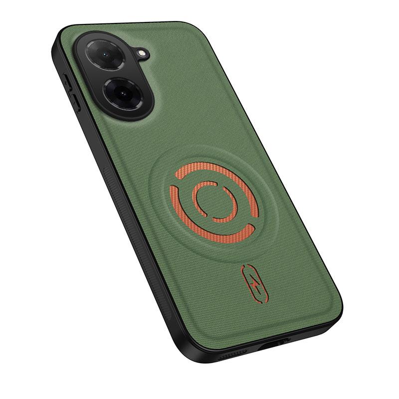 For Redmi A5 4G 171.7mm WANLONFENG Tech Fabric Texture Magnetic PC Hybrid TPU Phone Case(Green)