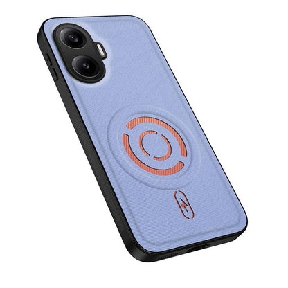 For Redmi Turbo 4 Pro WANLONFENG Tech Fabric Texture Magnetic PC Hybrid TPU Phone Case(Blue)