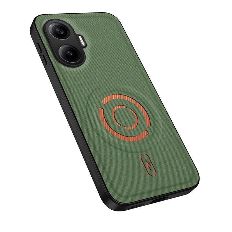 For Redmi Turbo 4 Pro WANLONFENG Tech Fabric Texture Magnetic PC Hybrid TPU Phone Case(Green)