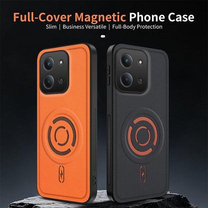 For Redmi 15C 5G / 4G Global 171mm WANLONFENG Tech Fabric Texture Magnetic PC Hybrid TPU Phone Case - Blue - EDA009909209D