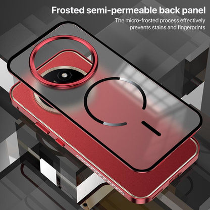 For Honor X80 Pro Max 5G Single-sided Snap Buckle Metal Frame Frosted MagSafe Phone Case - Silver - EDA009913001A