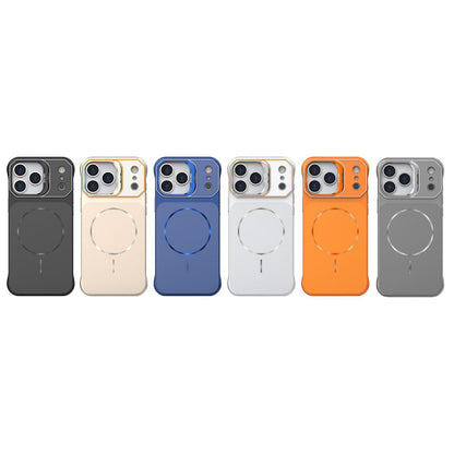 For iPhone 17 Pro Frameless Half-Wrapped PC Magnetic Phone Case - Blue - EDA009914101C