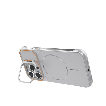 For iPhone 13 Pro Frameless Half-Wrapped PC Magnetic Phone Case - Silver - EDA009914107D