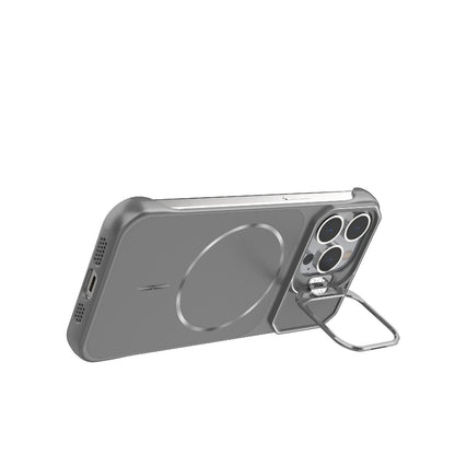 For iPhone 13 Pro Frameless Half-Wrapped PC Magnetic Phone Case - Gray - EDA009914107F