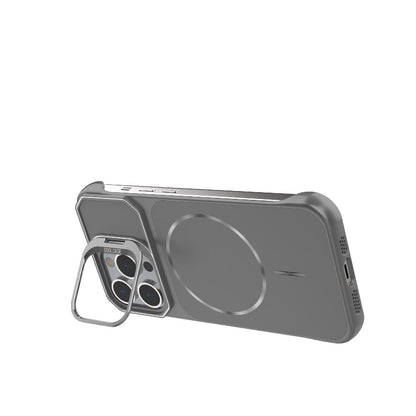 For iPhone 13 Pro Frameless Half-Wrapped PC Magnetic Phone Case - Gray - EDA009914107F