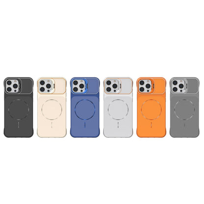 For iPhone 13 Pro Frameless Half-Wrapped PC Magnetic Phone Case - Gray - EDA009914107F