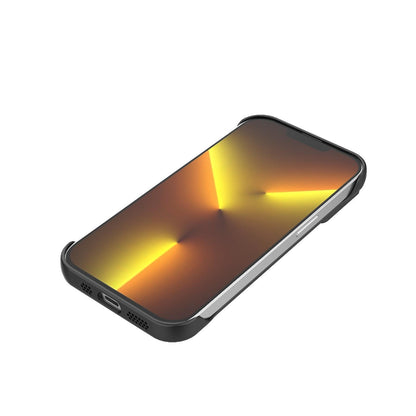 For iPhone 14 Pro Max Frameless Half-Wrapped PC Magnetic Phone Case - Silver - EDA009914110D