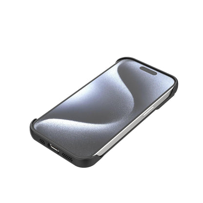For iPhone 15 Pro Frameless Half-Wrapped PC Magnetic Phone Case - Rose Gold - EDA009914112B
