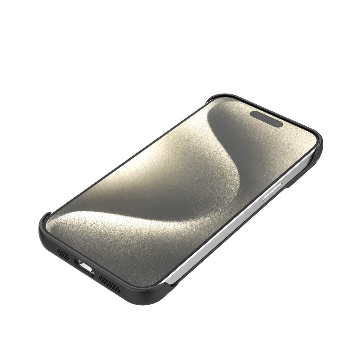 For iPhone 15 Pro Max Frameless Half-Wrapped PC Magnetic Phone Case - Blue - EDA009914113C