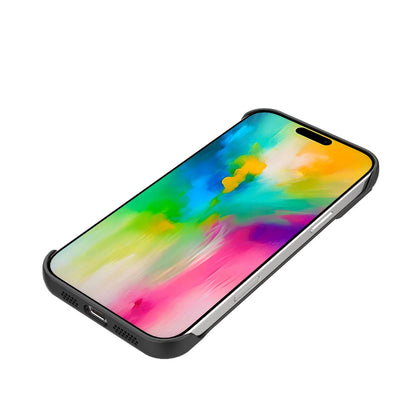 For iPhone 16 Pro Max Frameless Half-Wrapped PC Magnetic Phone Case - Silver - EDA009914116D