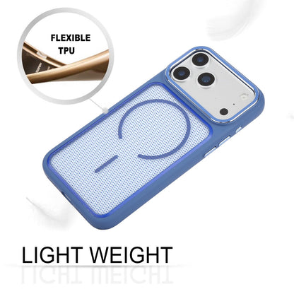 For iPhone 17 Pro GEBEI Skin Feel Starry Dot Magnetic Phone Case - Blue - EDA009915902A