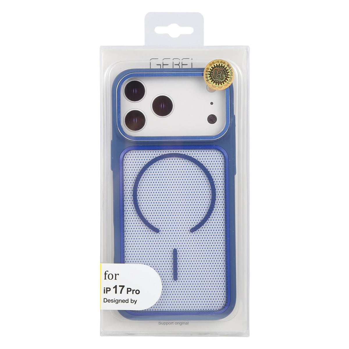 For iPhone 17 Pro GEBEI Skin Feel Starry Dot Magnetic Phone Case - Blue - EDA009915902A