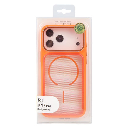 For iPhone 17 Pro GEBEI Skin Feel Starry Dot Magnetic Phone Case - Orange - EDA009915902B