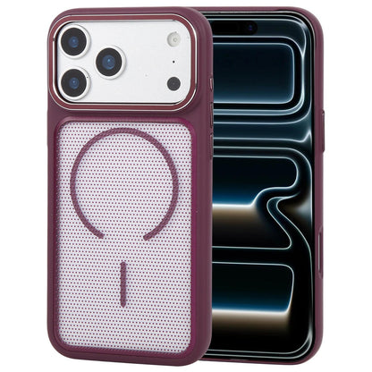 For iPhone 17 Pro GEBEI Skin Feel Starry Dot Magnetic Phone Case - Dark Cherry - EDA009915902C