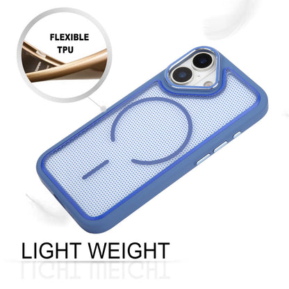 For iPhone 17 GEBEI Skin Feel Starry Dot Magnetic Phone Case - Blue - EDA009915903A