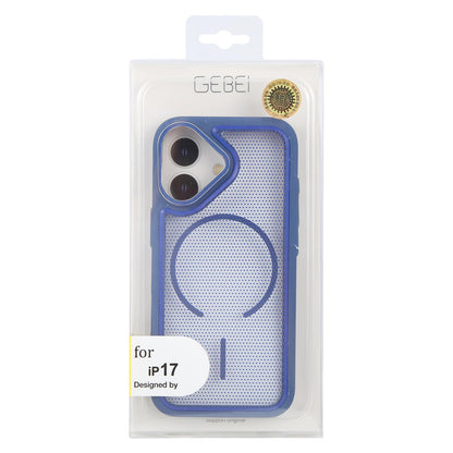For iPhone 17 GEBEI Skin Feel Starry Dot Magnetic Phone Case - Blue - EDA009915903A