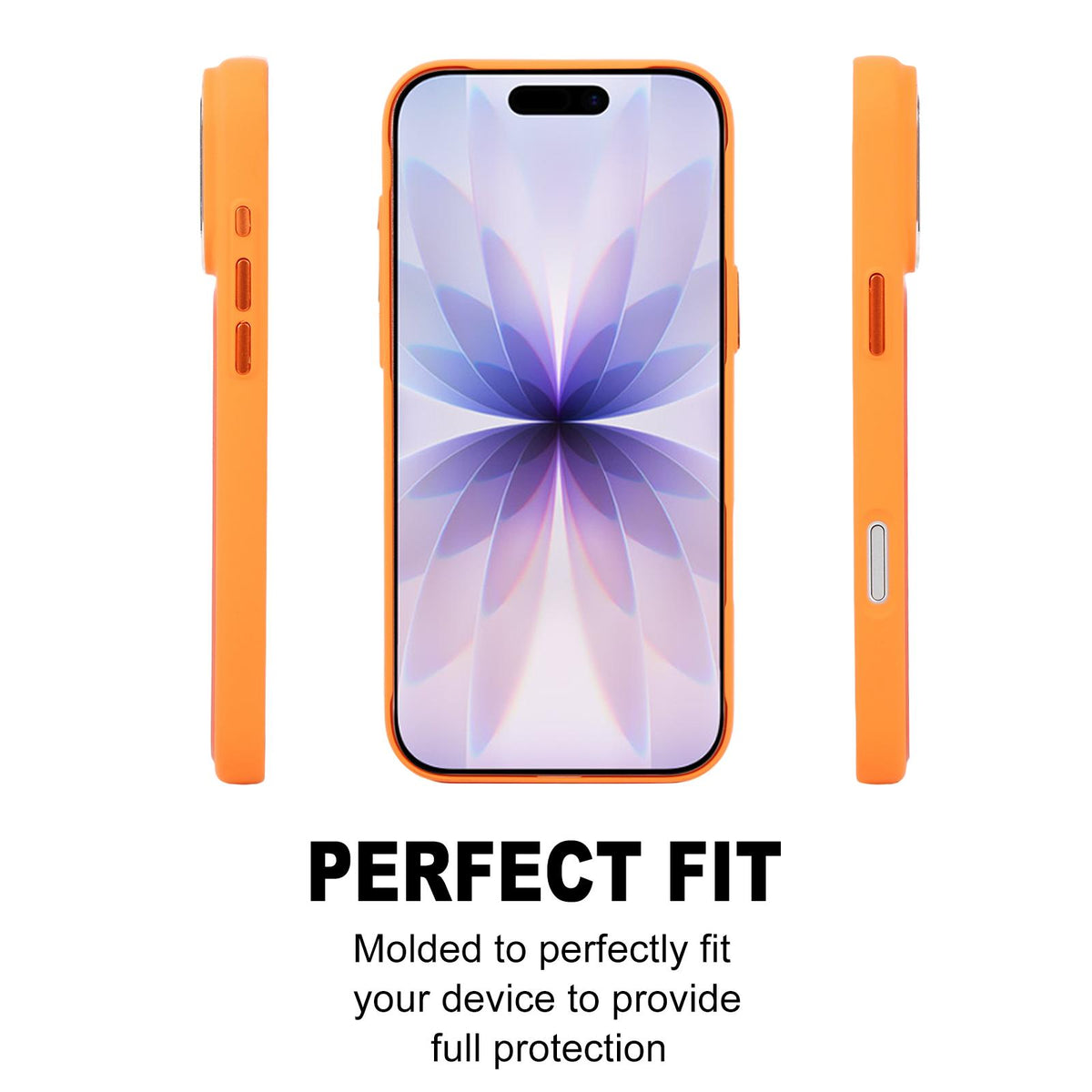 For iPhone 17 GEBEI Skin Feel Starry Dot Magnetic Phone Case - Orange - EDA009915903B