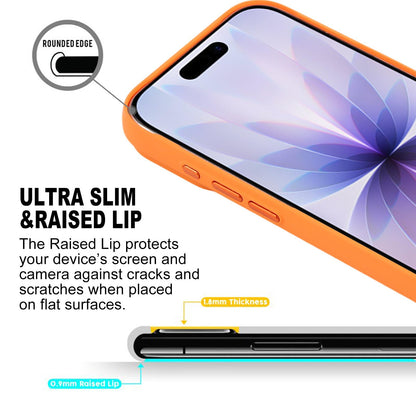 For iPhone 17 GEBEI Skin Feel Starry Dot Magnetic Phone Case - Orange - EDA009915903B