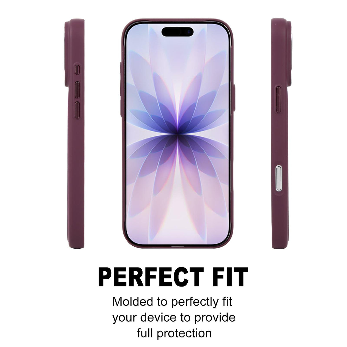 For iPhone 17 GEBEI Skin Feel Starry Dot Magnetic Phone Case - Dark Cherry - EDA009915903C