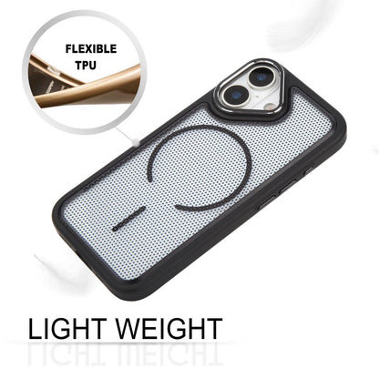 For iPhone 17 GEBEI Skin Feel Starry Dot Magnetic Phone Case - Black - EDA009915903D