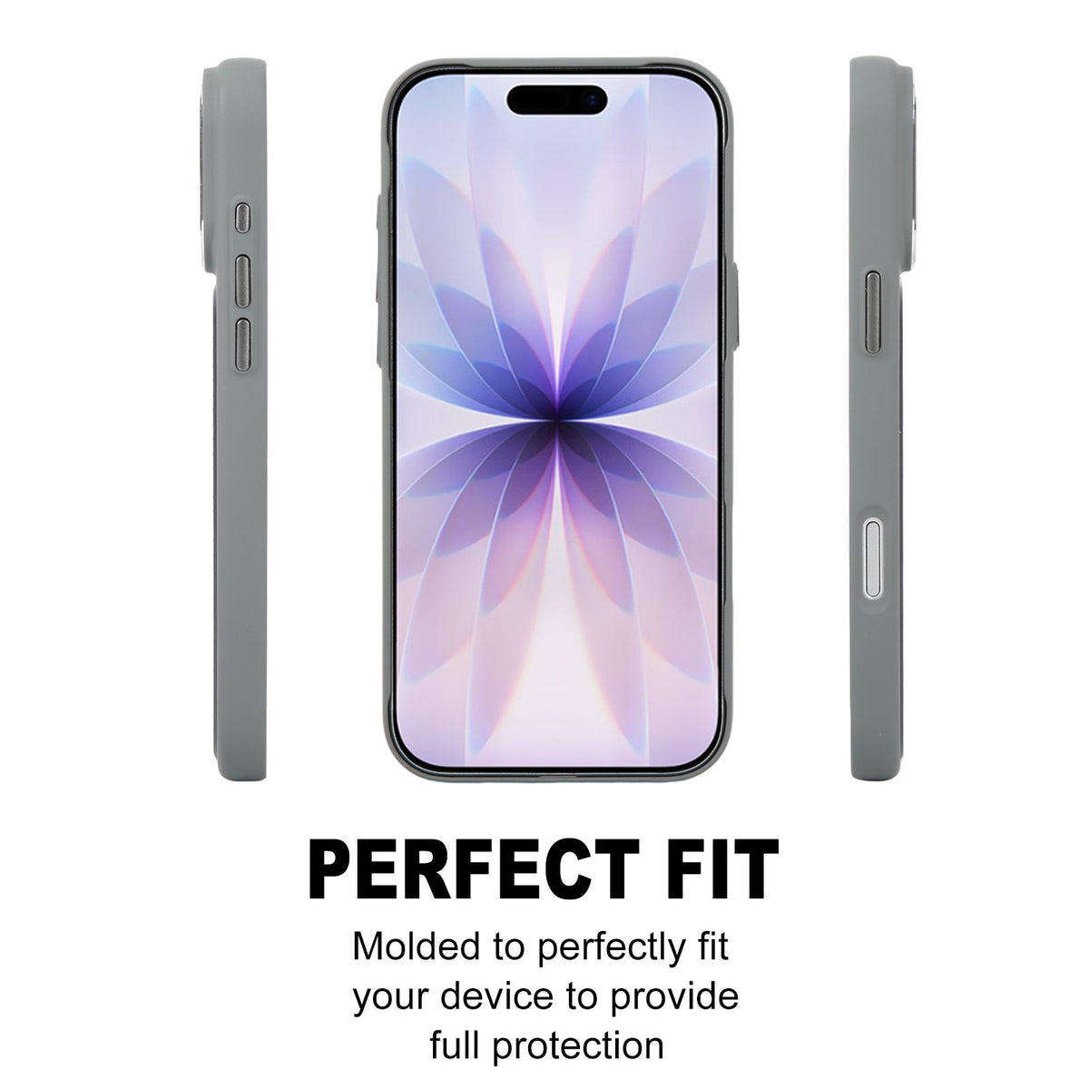 For iPhone 17 GEBEI Skin Feel Starry Dot Magnetic Phone Case - Grey - EDA009915903E