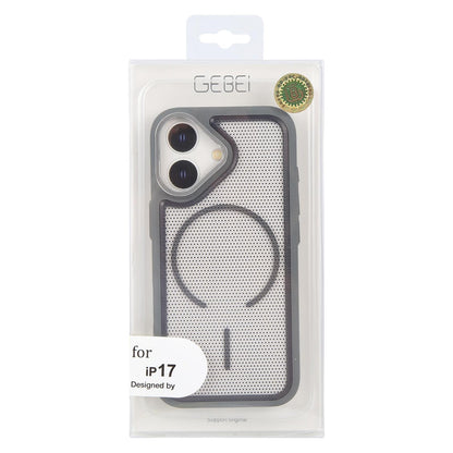 For iPhone 17 GEBEI Skin Feel Starry Dot Magnetic Phone Case - Grey - EDA009915903E