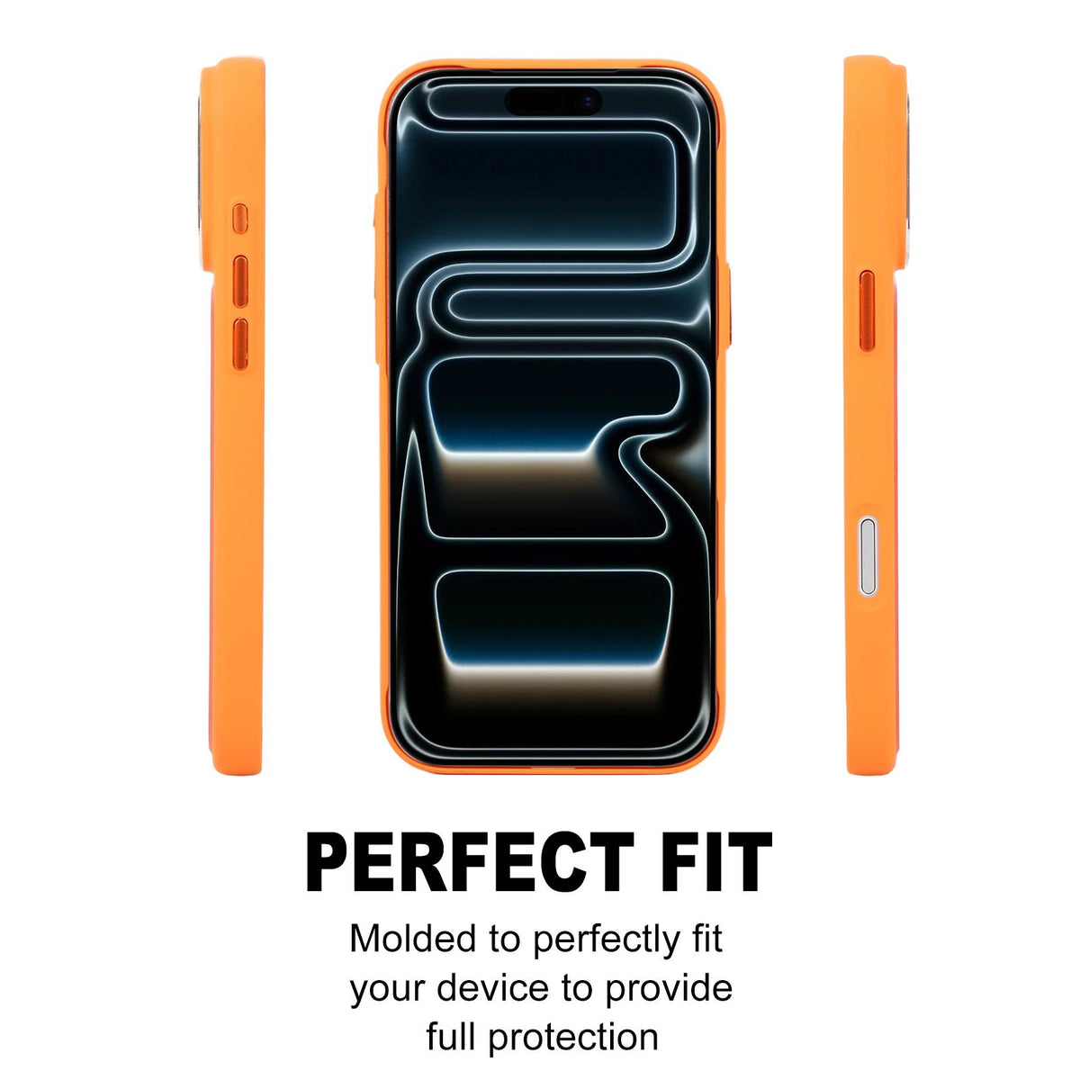 For iPhone 18 Pro GEBEI Skin Feel Starry Dot Magnetic Phone Case - Orange - EDA009915904B