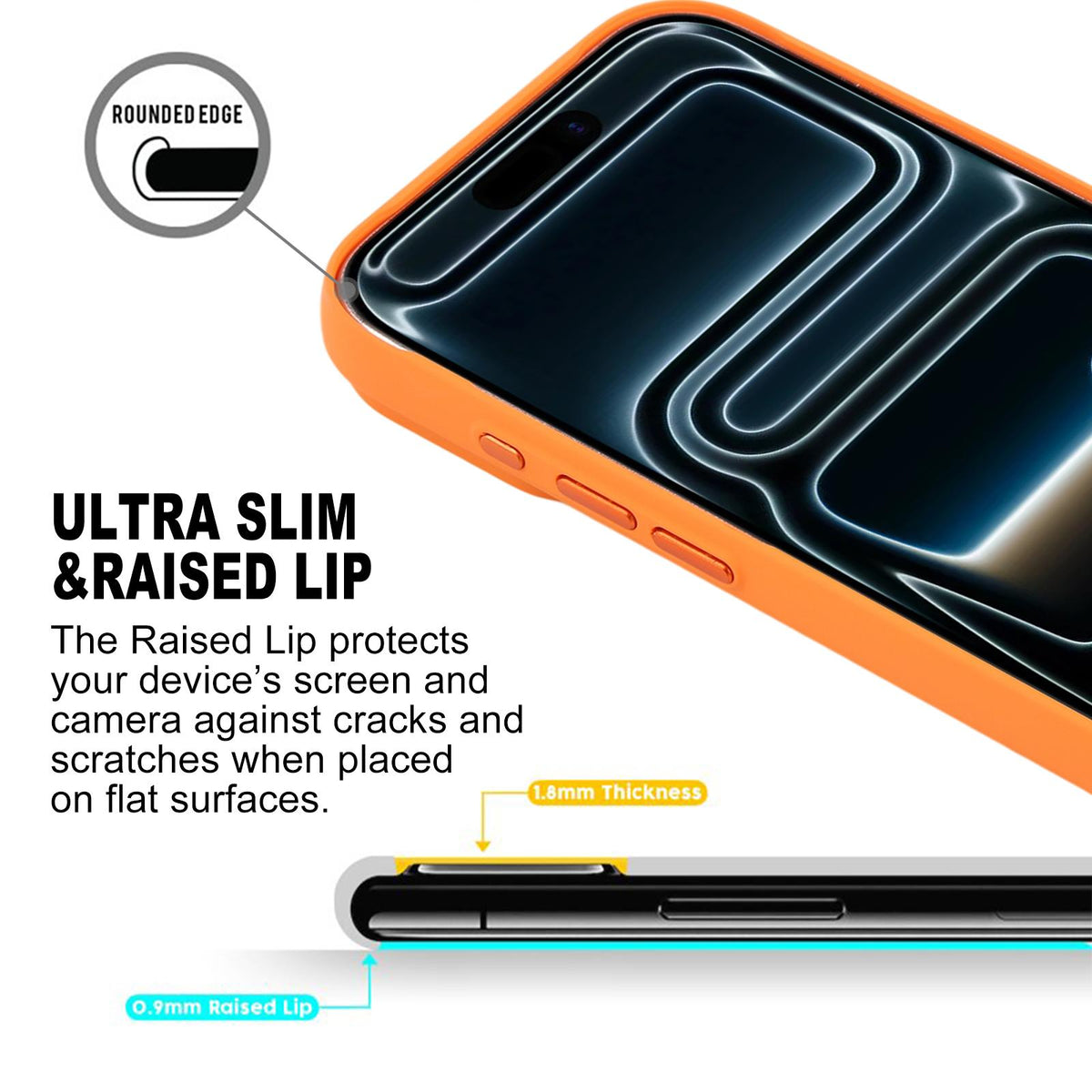 For iPhone 18 Pro GEBEI Skin Feel Starry Dot Magnetic Phone Case - Orange - EDA009915904B