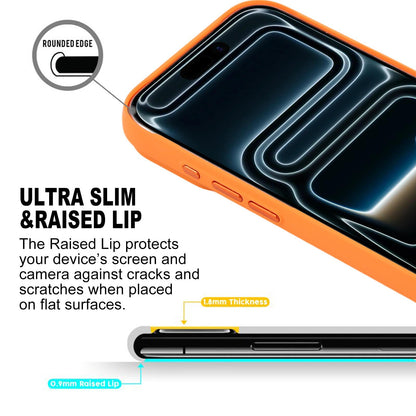 For iPhone 18 Pro GEBEI Skin Feel Starry Dot Magnetic Phone Case - Orange - EDA009915904B