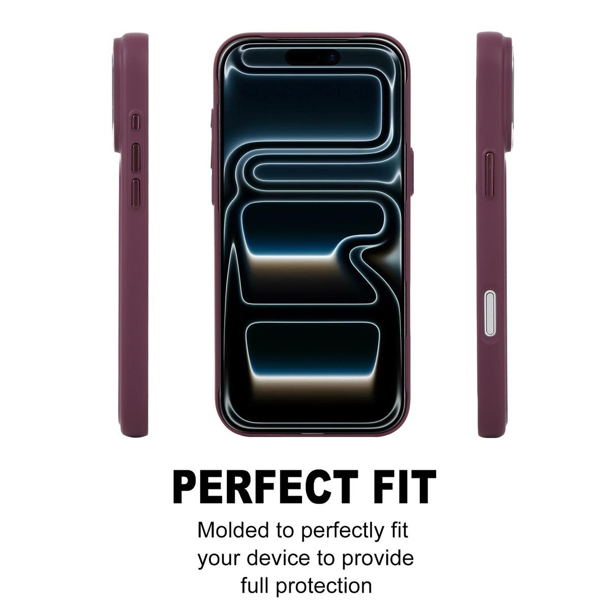 For iPhone 18 Pro GEBEI Skin Feel Starry Dot Magnetic Phone Case - Dark Cherry - EDA009915904C