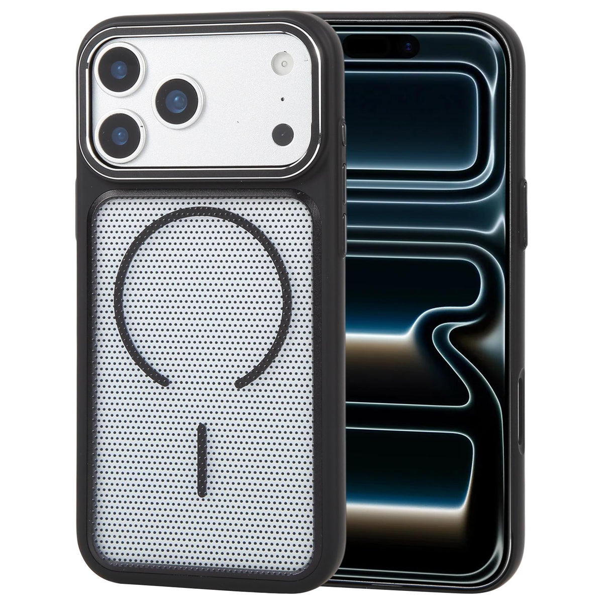 For iPhone 18 Pro GEBEI Skin Feel Starry Dot Magnetic Phone Case - Black - EDA009915904D