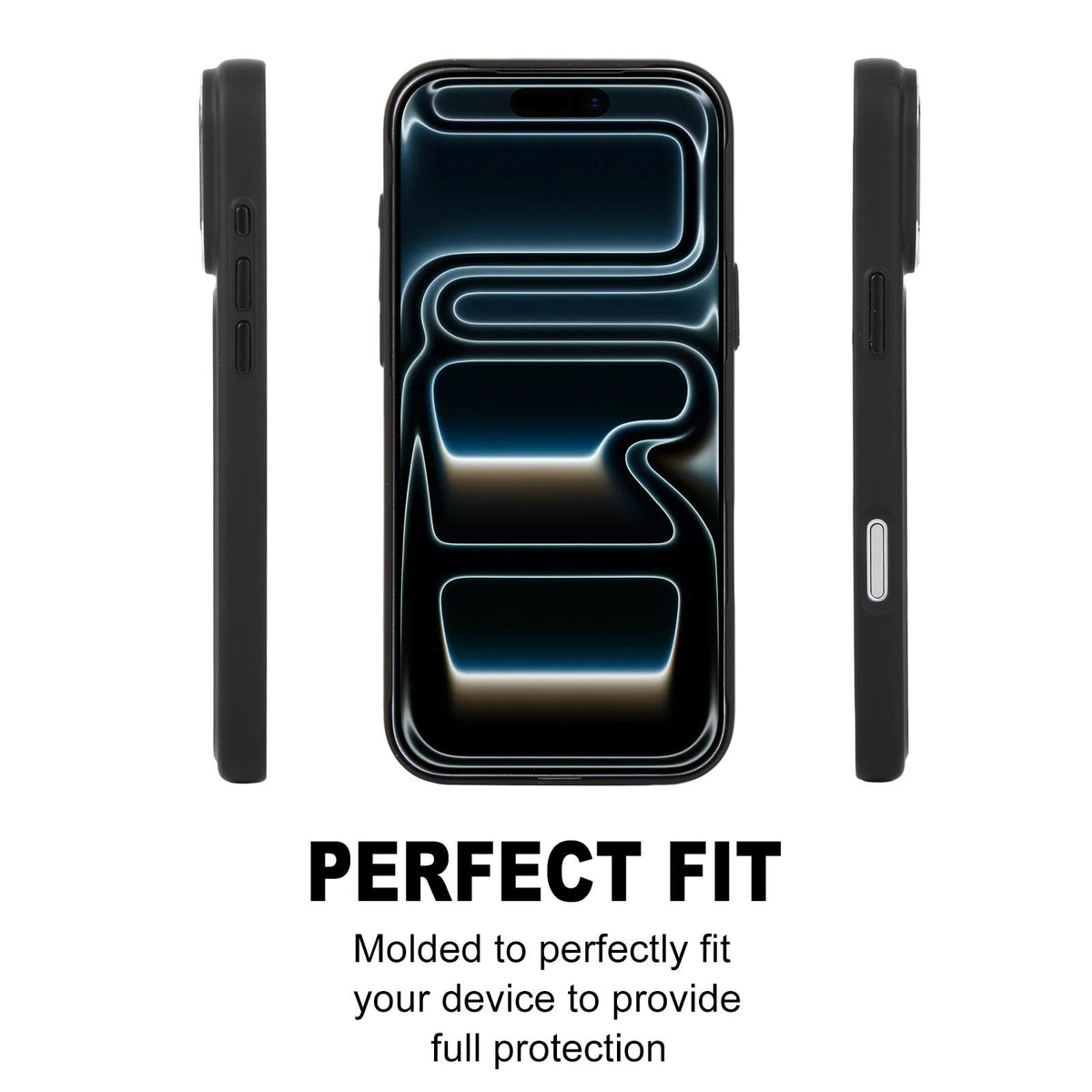 For iPhone 18 Pro GEBEI Skin Feel Starry Dot Magnetic Phone Case - Black - EDA009915904D