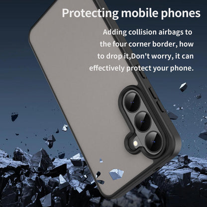 For Galaxy S26 FE 5G Fanying Series PC Hybrid TPU Translucent Frosted Phone Case - Translucent Black - EDA009917902A