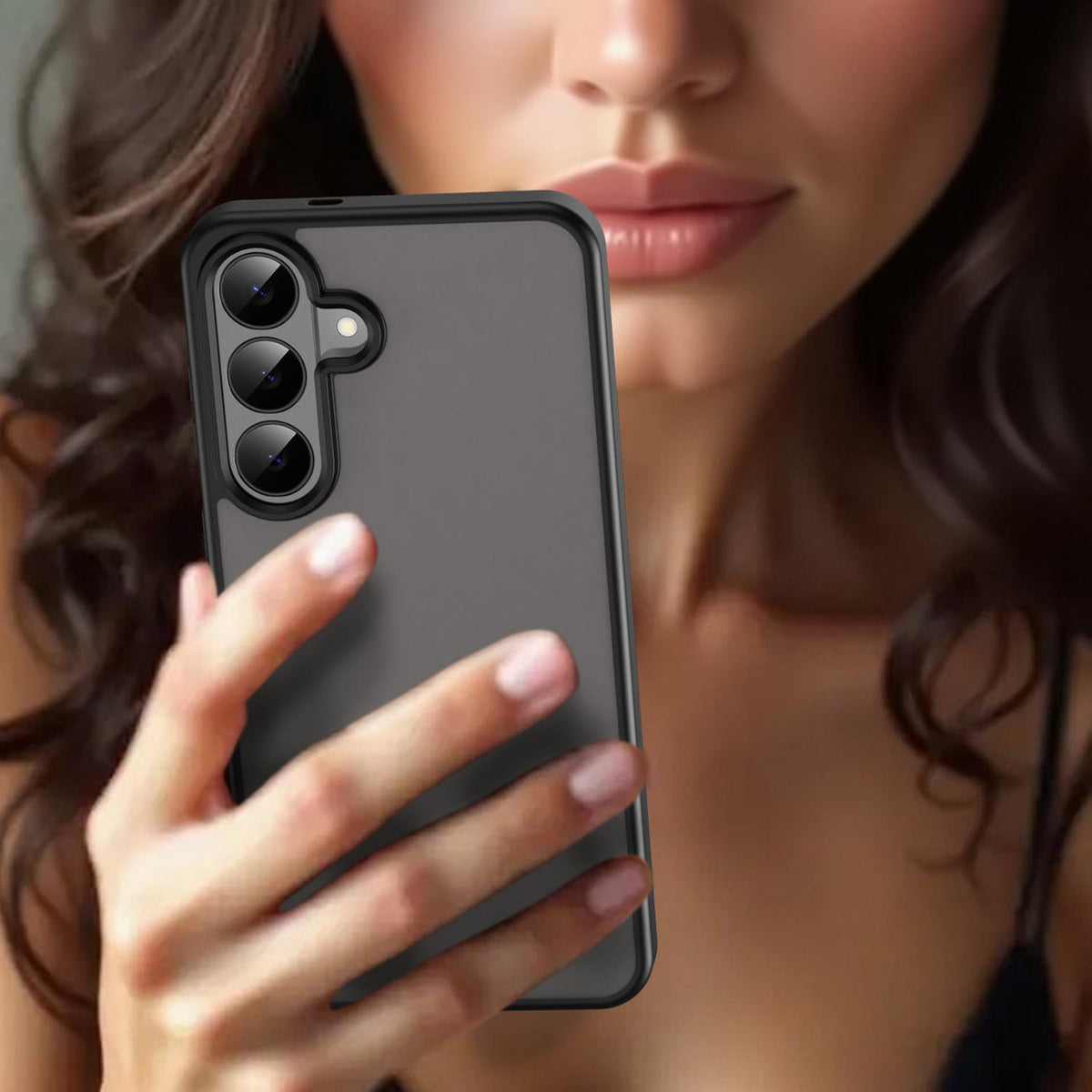 For Galaxy S26 FE 5G Fanying Series PC Hybrid TPU Translucent Frosted Phone Case - Translucent Black - EDA009917902A