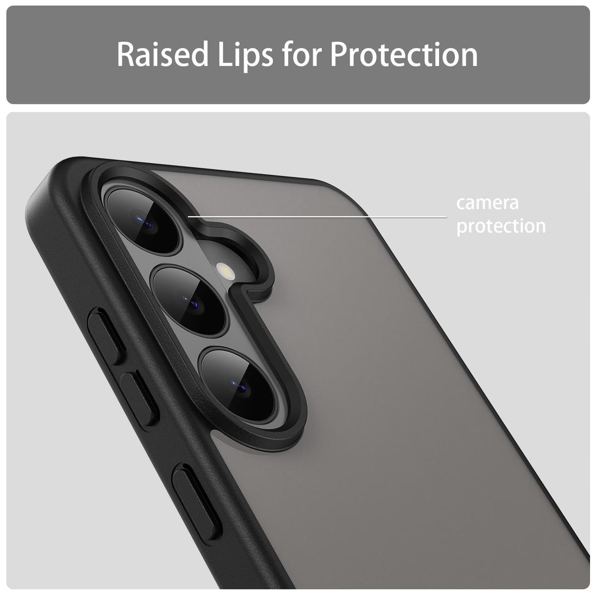 For Galaxy S26 FE 5G Fanying Series PC Hybrid TPU Translucent Frosted Phone Case - Translucent Black - EDA009917902A