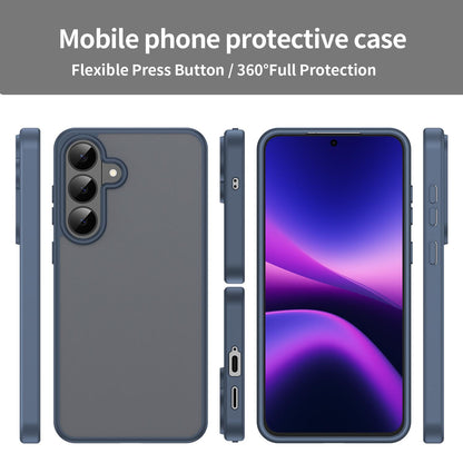 For Galaxy S26 FE 5G Fanying Series PC Hybrid TPU Translucent Frosted Phone Case - Cyan Blue - EDA009917902C